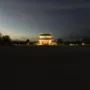 奈良市の平城宮跡歴s公園内の朱雀門の夜景