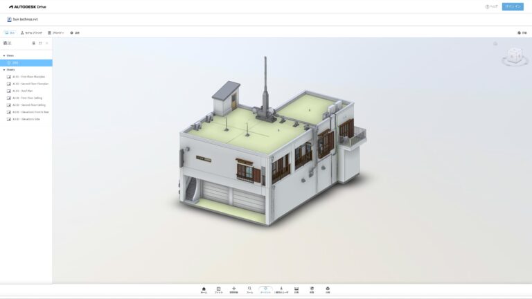 レーザスキャンによるBIM図面の例