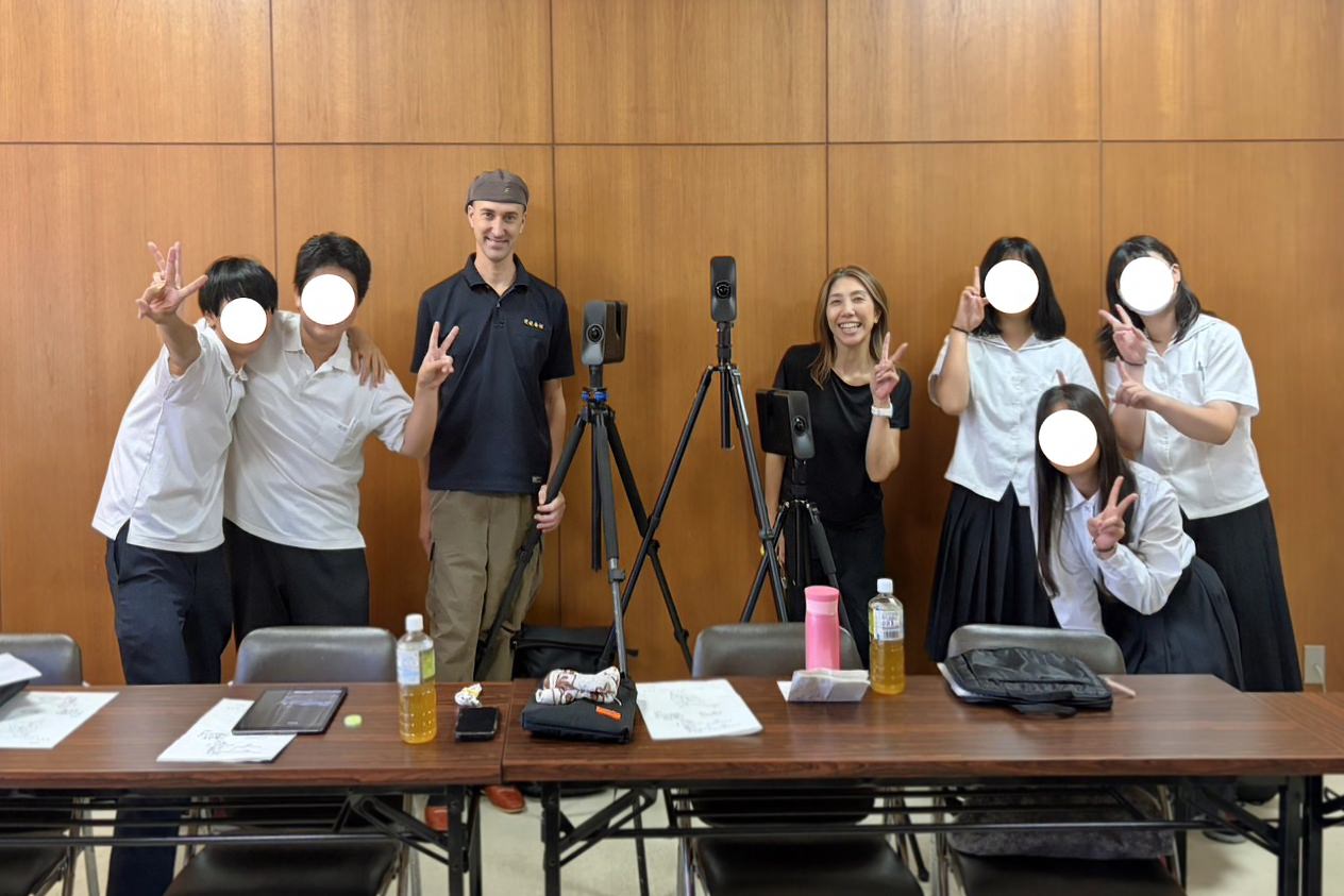 Matterport 3D scanning lecturers and students.